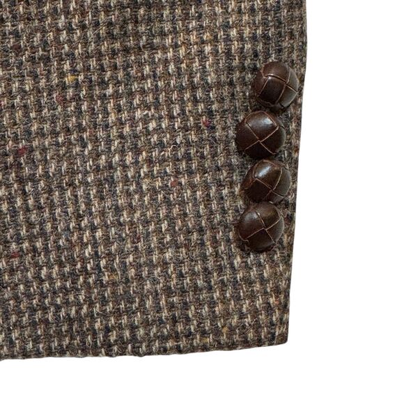 Tweed - Arnie 46R Wool Sport Coat Brown USA Made Single Vent Classic Blazer - Picture 6 of 16